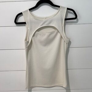 Chic Sleeveless Cream Top